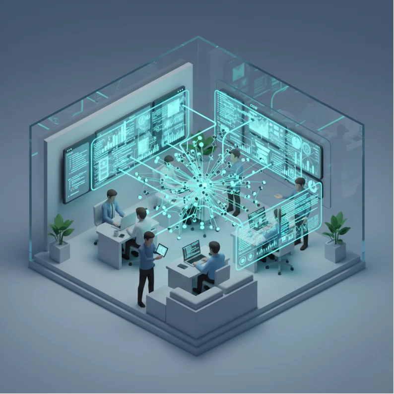 illustration representing AI and machine learning